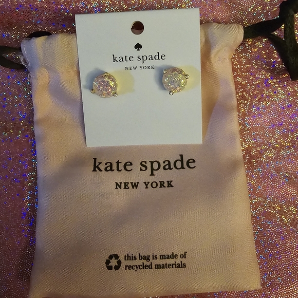 Kate Spade Opal Glitter stud earrings! Rise and Shine! - Picture 7 of 12